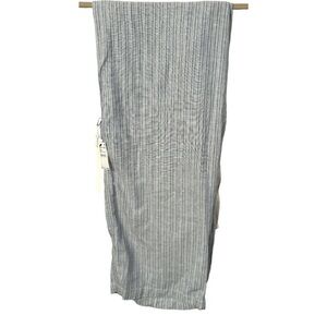 Caslon Womens Sz 3X Blue & Ivory Striped Linen Blend Pull-on Pants Wide Leg NWT